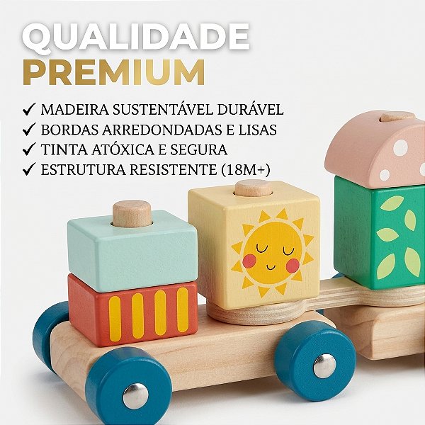 Qualidade Premium Trem de Encaixe de Madeira