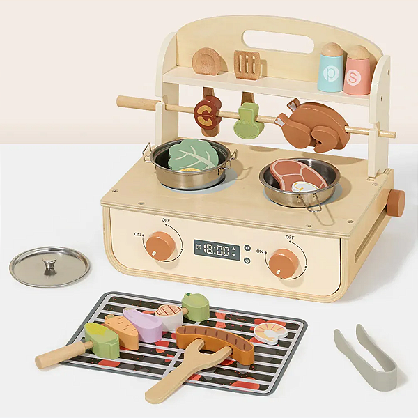 Cozinha em Madeira Brinquedo Educativo Faz de Conta Montessori