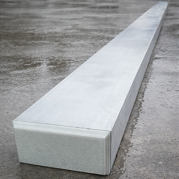 Régua de Alumínio Reforçada 25 x 50 x 1,58mm (2 e 3 metros) c/ tampas