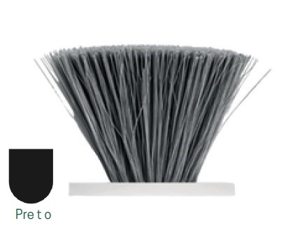 Fita Escova Vedadora PRETA 5x5mm Preta (Pelos Schlegel)