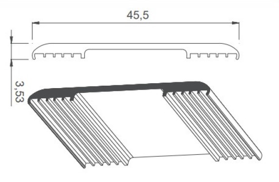 Vedação de PVC Dupla - Preta (Borracha de Vedação)