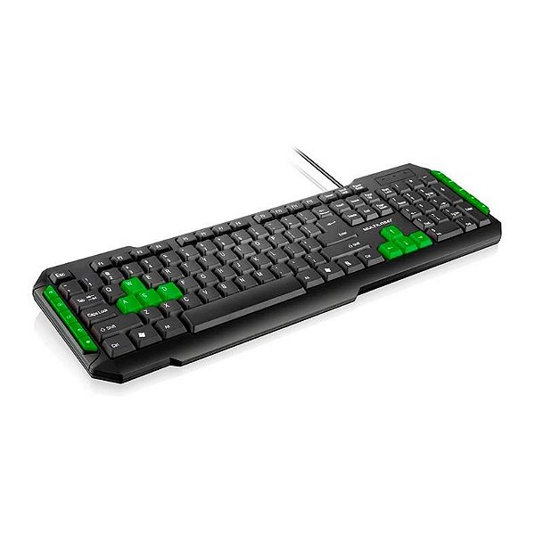 Teclado Gamer Multi Preto/Verde, TC201