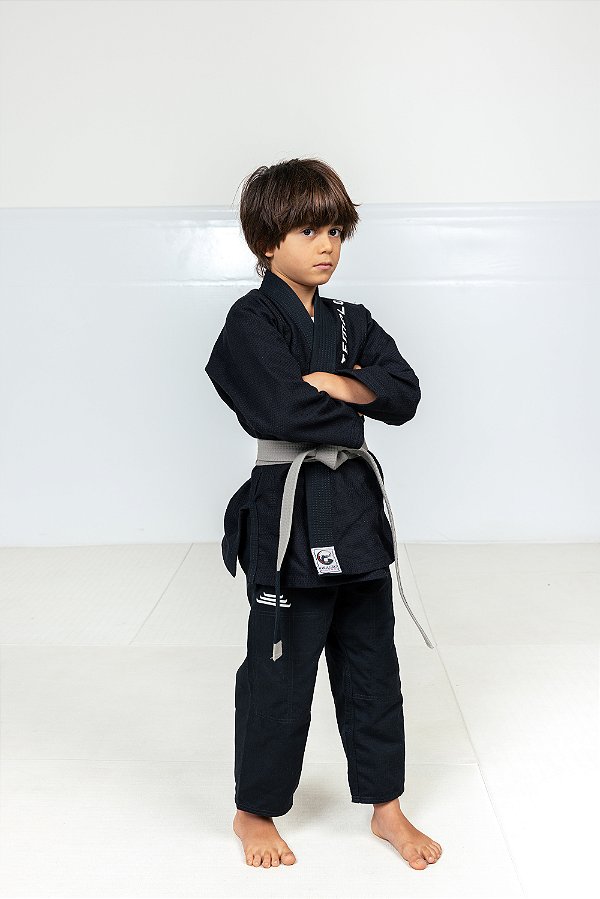 Kimono Templo Jiu Jitsu Infantil Preto