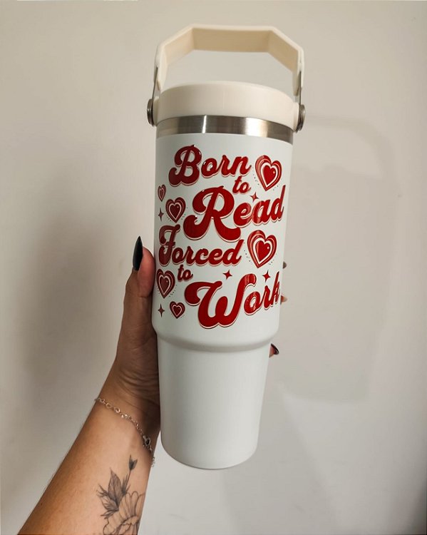 Copo Térmico - "Born to read"