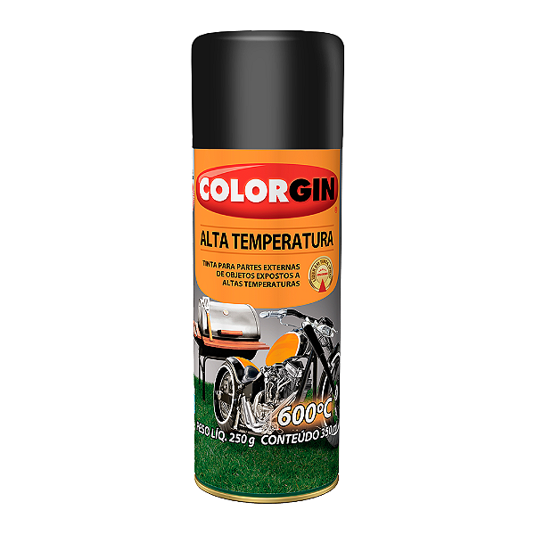 SPRAY ALTA TEMP PRETO FOS 600 COLOR 5722 350ML