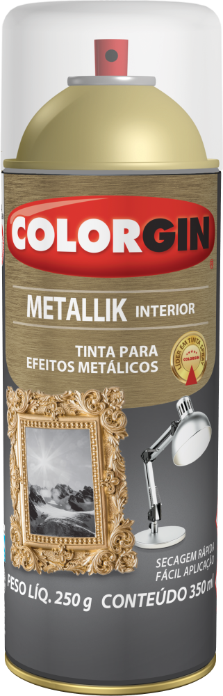 SPRAY VERNIZ BRIL 350ML INCOLOR P/ METALLIK 58 UN