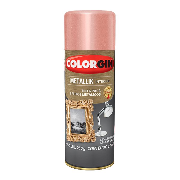 SPRAY ROSE GOLD 350ML METALLIK COLORGIN 56 UN