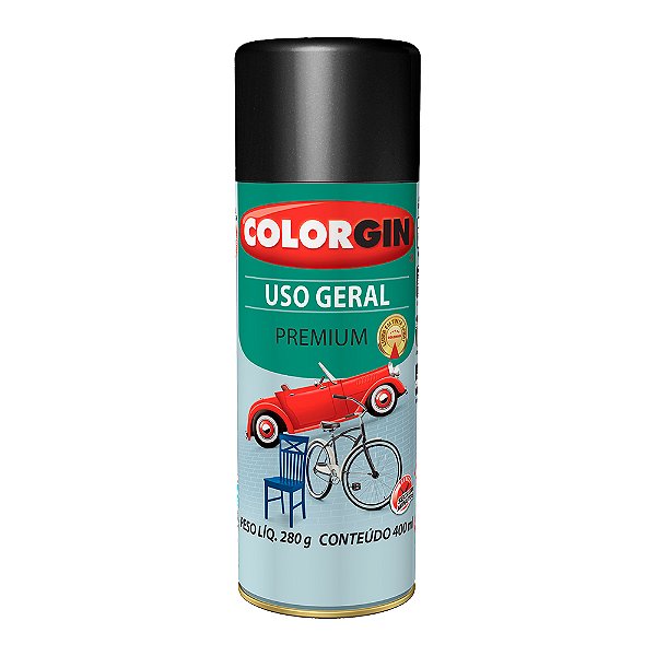 SPRAY PRETO BRIL 350ML RAPIDO COLORGIN 52001  UN