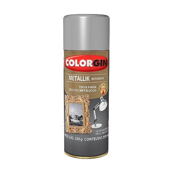 SPRAY PRATA METALICO METALLIK COLORGIN 53