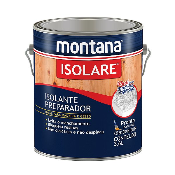 FUNDO ISOLANTE MADEIRA/GESSO 3,6L ISOLARE MONTANA