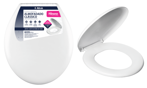 ASSENTO SANITARIO OVAL ALMOFADADO UNIVE BCO PR1063