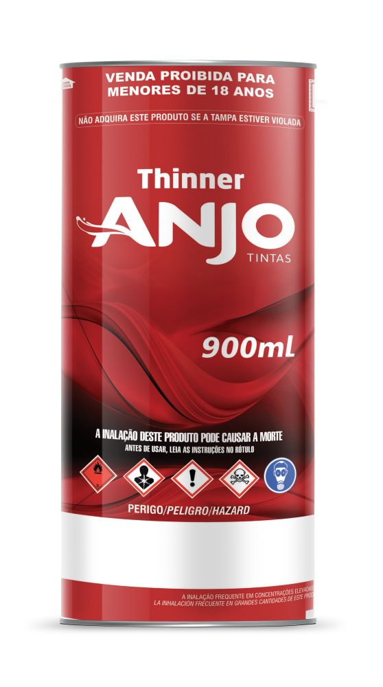 THINNER LACA 0,9L VERMELHO ANJO 2900