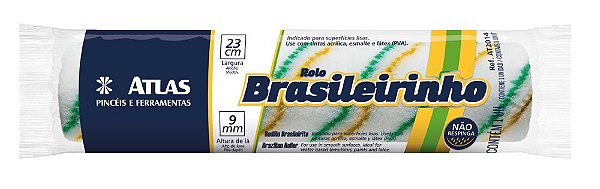 ROLO LA 23CM 09MM BRASILEIRINHO ATLAS AT2014