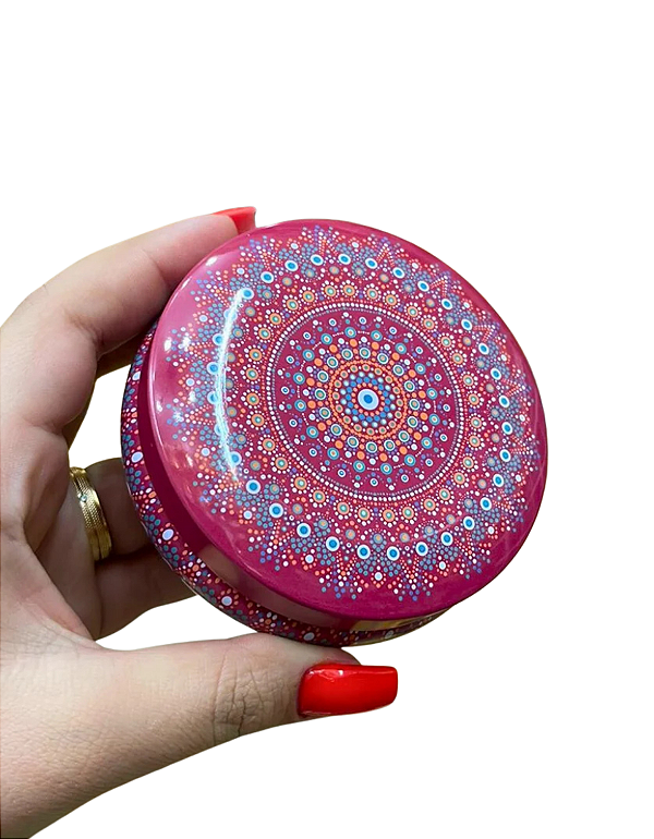 Lata Mandala Decorativa: O Santuário para suas Joias e Amuletos - Bordo