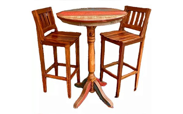 Mesa Bistrô 110x60 Madeira De Demolição