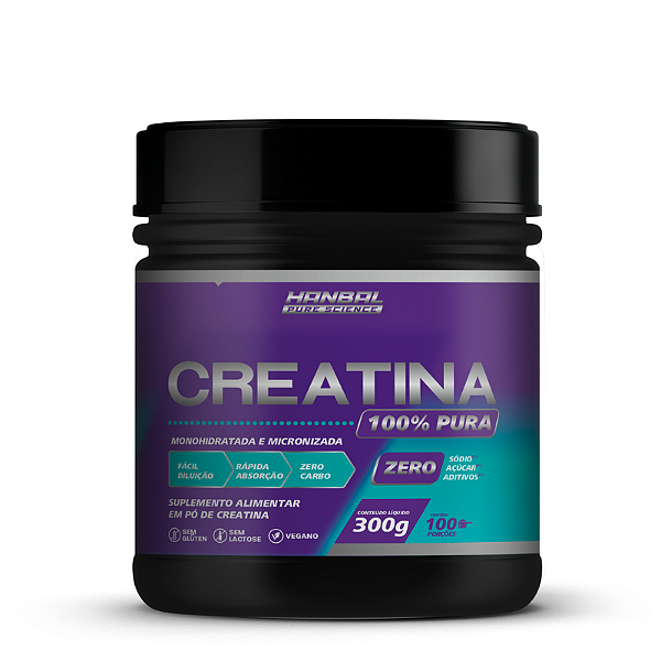 Creatina Monohidratada e Micronizada 300g - Hanbal