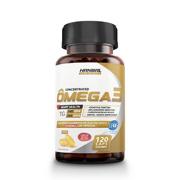 Ômega 3 Concentrado 1000mg 120caps - Hanbal