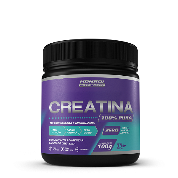 Creatina Monohidratada e Micronizada 100g - Hanbal