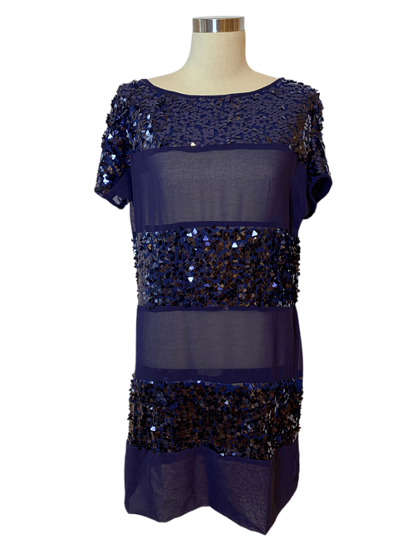 VEST MC AZUL PAETE TRIANGULO COM FORRO FOLIC N/D