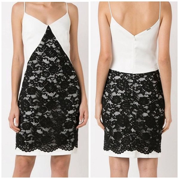 Vestido branco rendado Le Lis Blanc, M