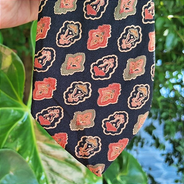 Gravata vintage de seda Bavardage