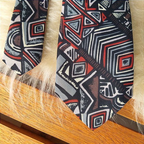 Gravata vintage estampada