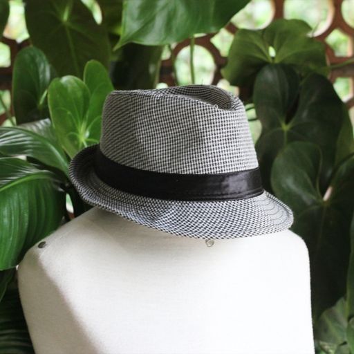 Chapéu fedora pied de poule