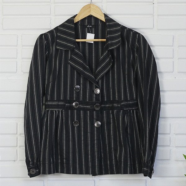 Blazer preto listrado M