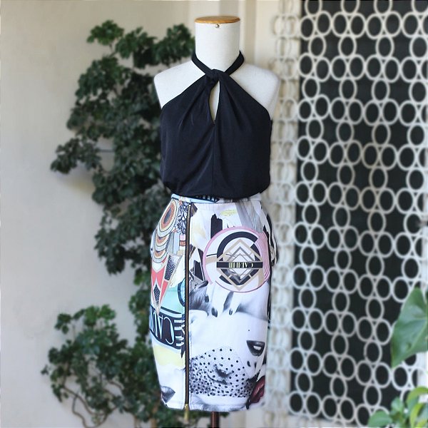 Vestido estampado Carmim P