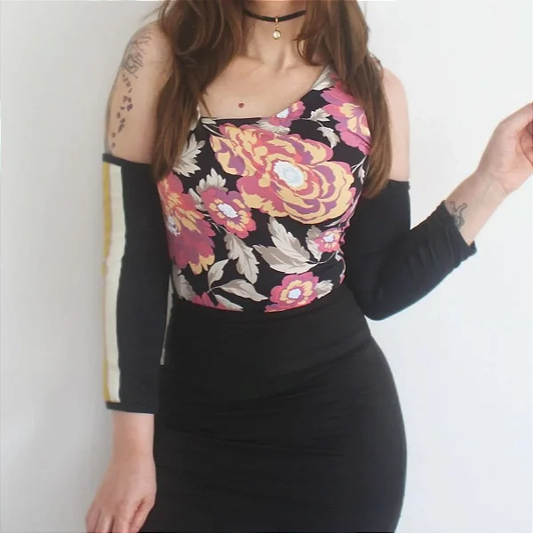 Blusa malha assimétrica P