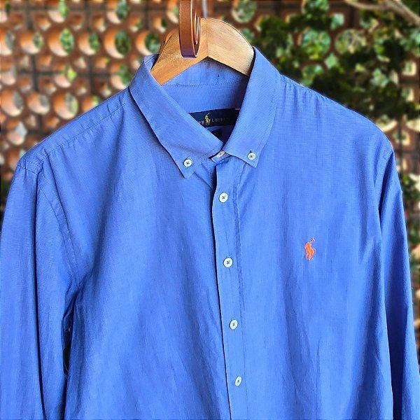 Camisa Ralph Lauren azul GG