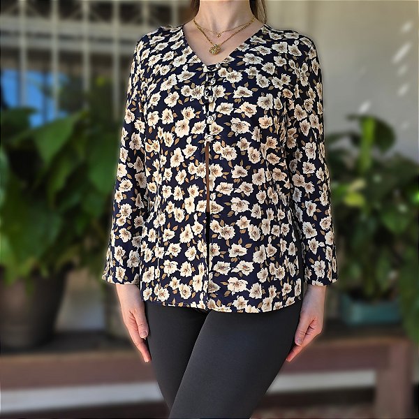 Camisa vintage floral P
