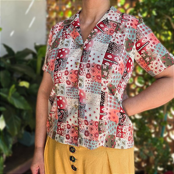 Camisa vintage patchwork G