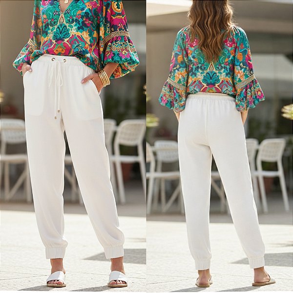 Calça off white jogger P