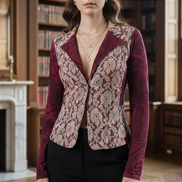 Blazer bordô suede PP