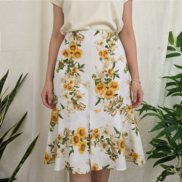 Saia midi girassóis 36