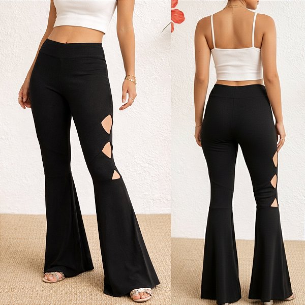 Calça preta recortes 38/40