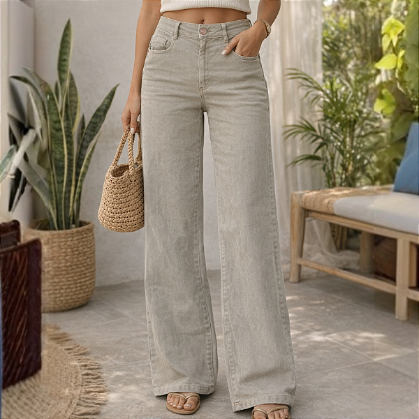 Calça wide leg Clarifay 36