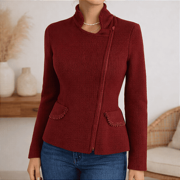 Casaco vermelho tricot PP