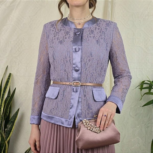 Blazer vintage lilás M