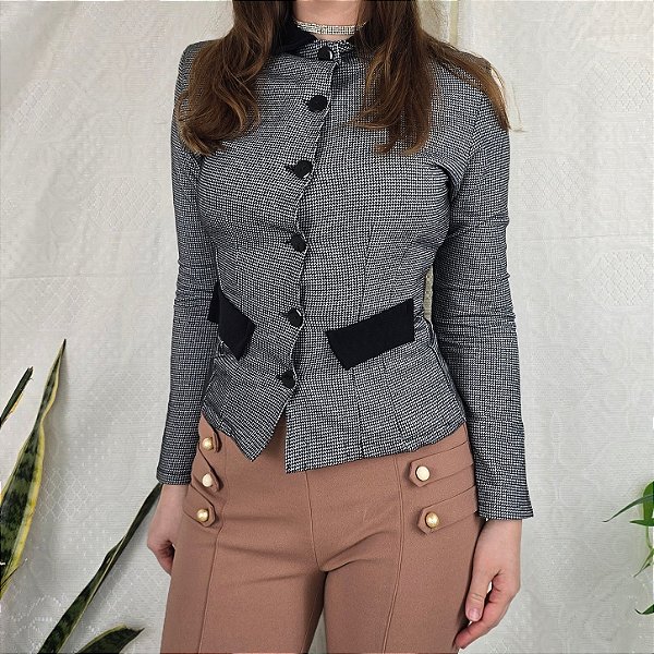 Blazer vintage pied de poule PP