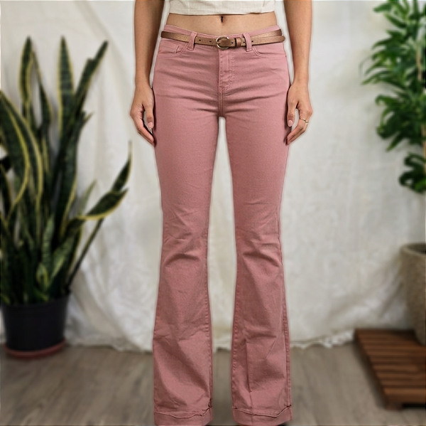 Calça flare rosa Carmim 36