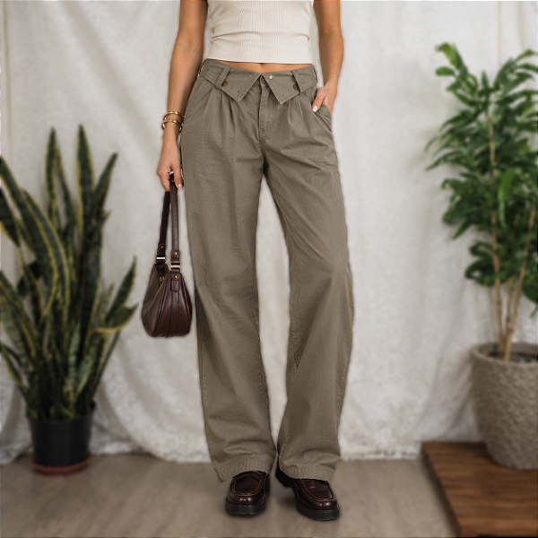 Calça cargo caqui y2k 38
