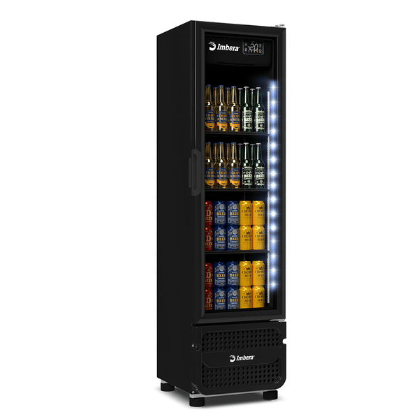 CERVEJEIRA SLIN PORTA DE VIDRO FULL BLACK ccv144