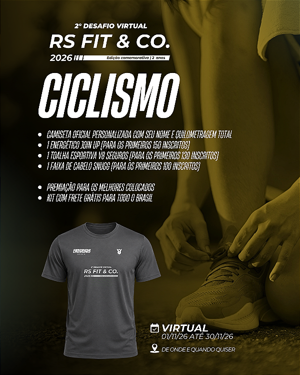 Inscrição 2º Desafio Virtual RS Fit & Co. - Ciclismo