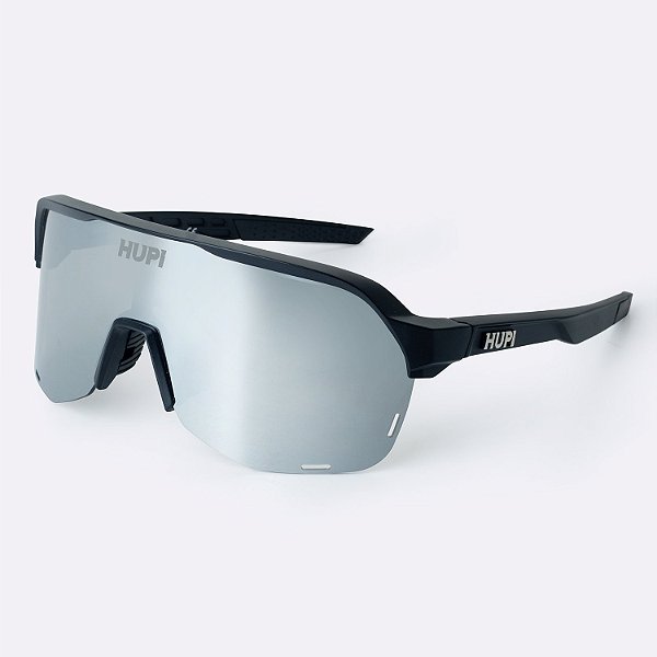 Óculos de Sol Huez Preto - Lente Prata Espelhado