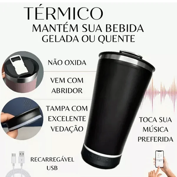 Copo de música sem fio 473ml RAD-12335