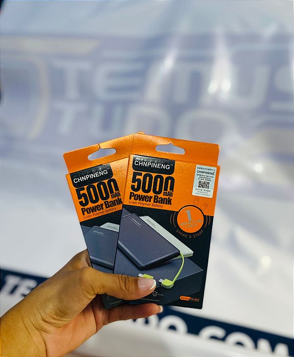 Carregador Portátil 5.000 MAh Pineng Power Bank Slim  PN-952
