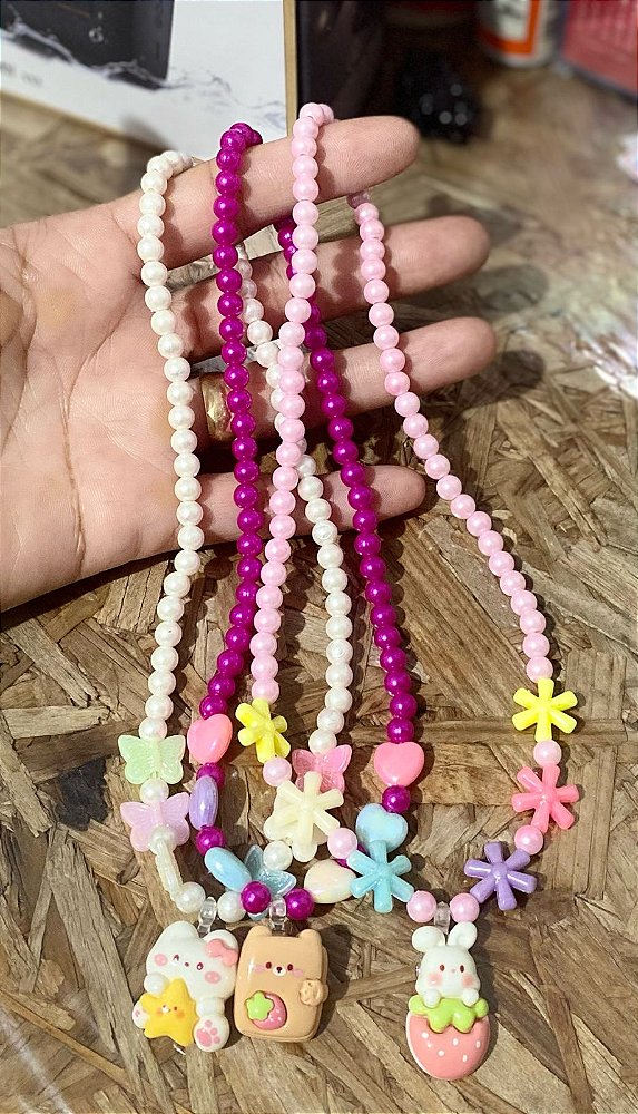 Colar de perolas infantil