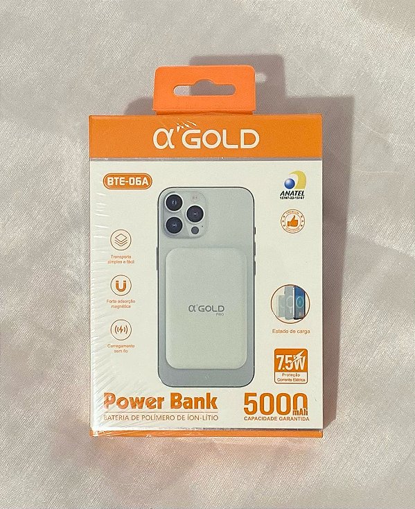 Power Bank por indução 5000mah BTE-06A